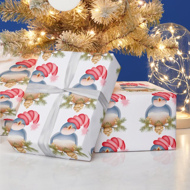 Singing Blue Bird Geschenkpapier (Feiertage)