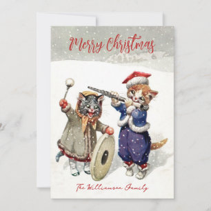 Singing Cats Frohe Weihnachtswünsche Weihnachtskar Feiertagskarte