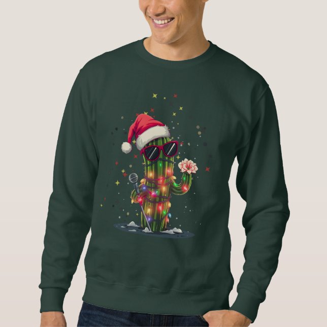 Singing Christmas Cactus Sweatshirt (Vorderseite)