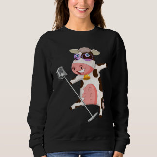 singing cow outfit sweatshirt