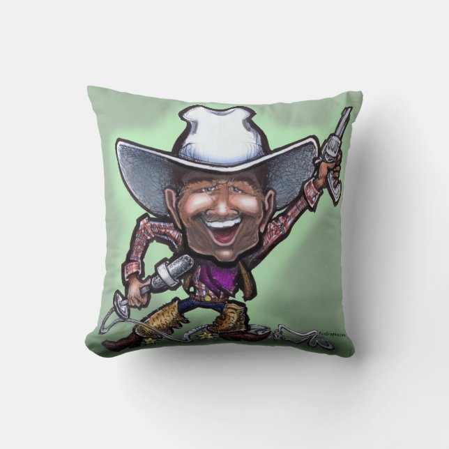 Singing Cowboy Throw Kissen (Vorderseite)