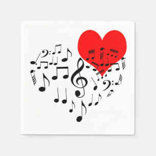 Singing Heart von der Art Serviette