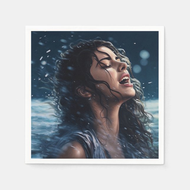 Singing Lady Serviette (Vorderseite)