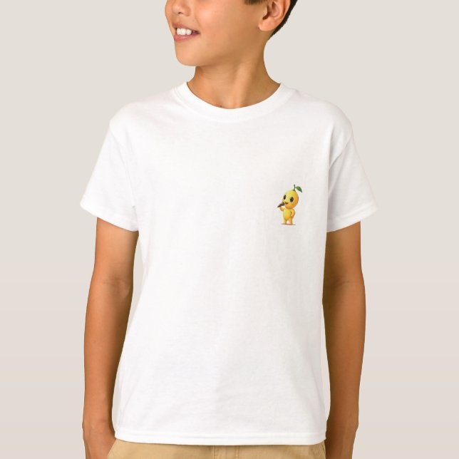 Singing Lemon Maskottchen Kinder T-Shirt (Vorderseite)