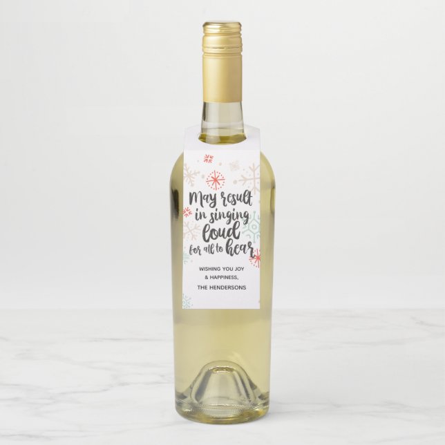 Singing Loud for All-to-Hören Weihnachts-Flasche T Flaschenanhänger (Auf Flasche)