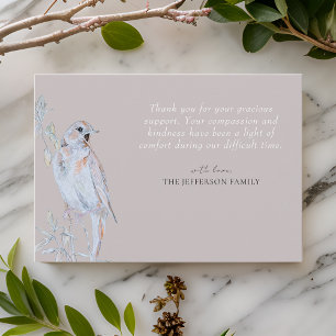 Singing Nightingale Beerdigung Danke-Card Dankeskarte