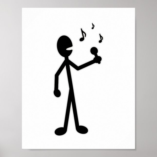 Singing Stick Figure Poster (Vorne)