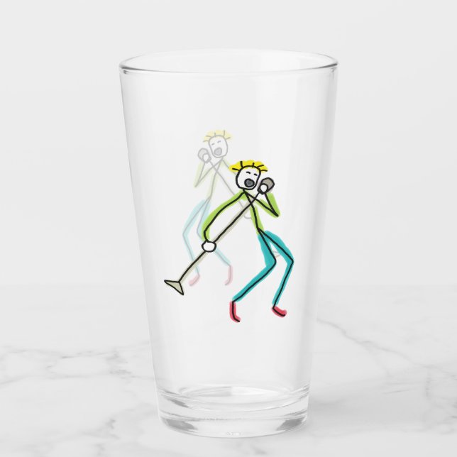 Singing Stickman Glas (Vorderseite)