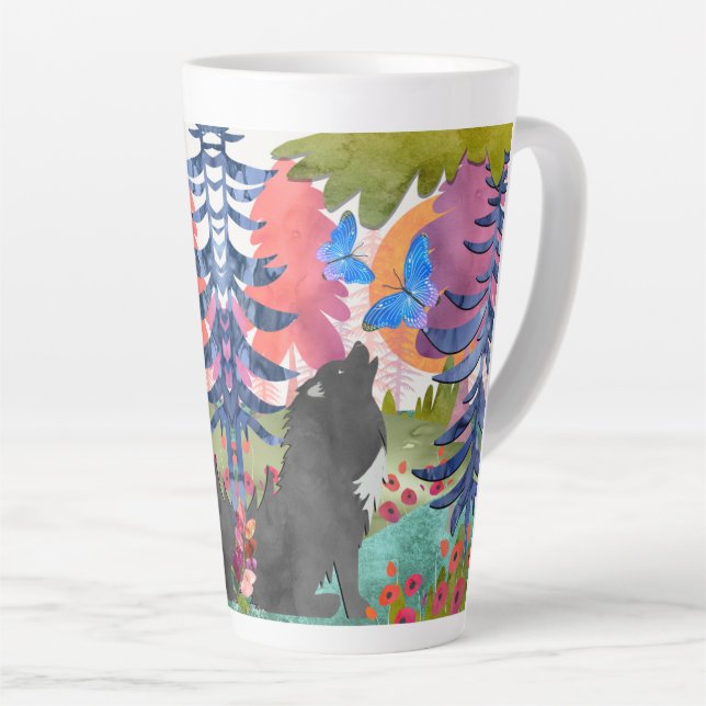 SINGING WITH ANGELS umwickeln Design-Tasse Milchtasse (Rechte Ecke)