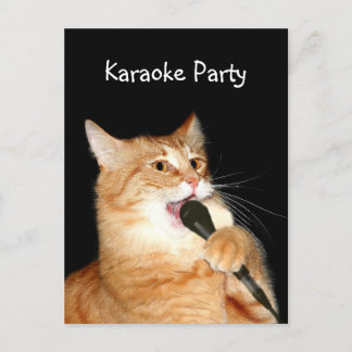 Singkatze Postkarte