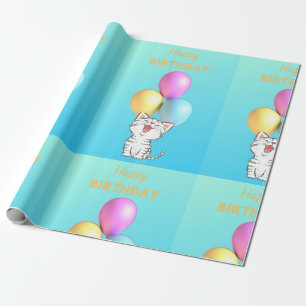 SINGKITTEN GLÜCKLICH GEBURTSTAG GESCHENKPAPIER