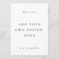 SINGLE 12x18 inch Hochzeitsprogramm/Menü