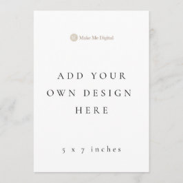 SINGLE 12x18 inch Hochzeitsprogramm/Menü Menükarte