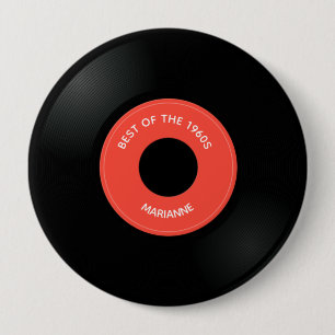 Single "45" für Vinyl Record Button