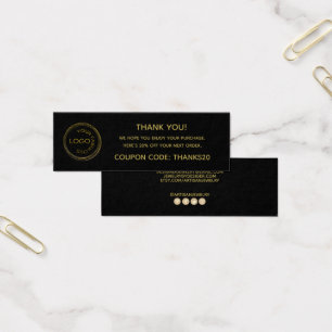 Single Add Your Logo Thank You Enclosure Black