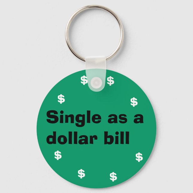 Single als Dollarschein Schlüsselanhänger (Vorderseite)
