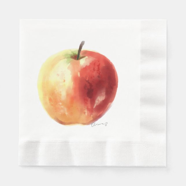Single Apple Design Napkins Serviette (Vorderseite)
