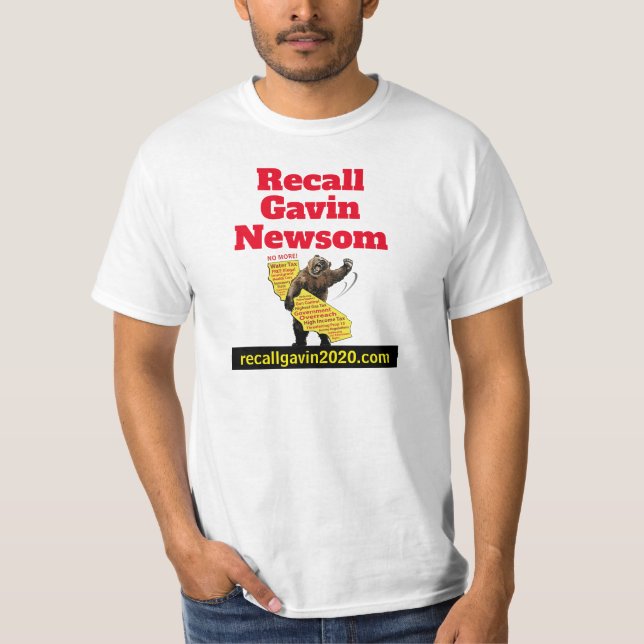 Single auf Seite von Recall Gavin Newsom T-Shirt (Vorderseite)