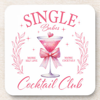 Single Babe Cocktail Club Untersetzer Set