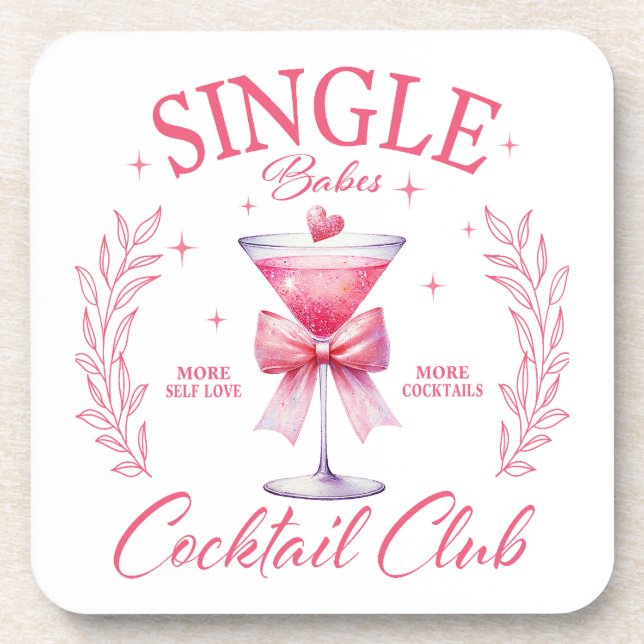 Single Babe Cocktail Club Untersetzer Set (Vorderseite)