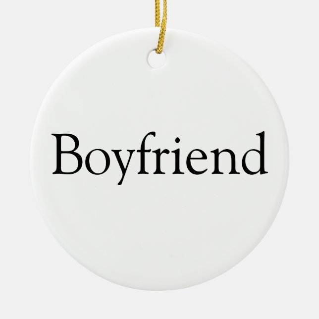 Single Black and White Boyfriend Definition Fun Keramik Ornament (Vorne)
