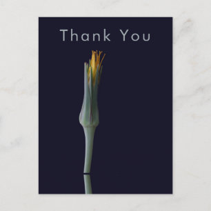 Single Blume Elegant Personalisiert Danke Postkarte