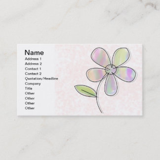Single Blume Visitenkarte