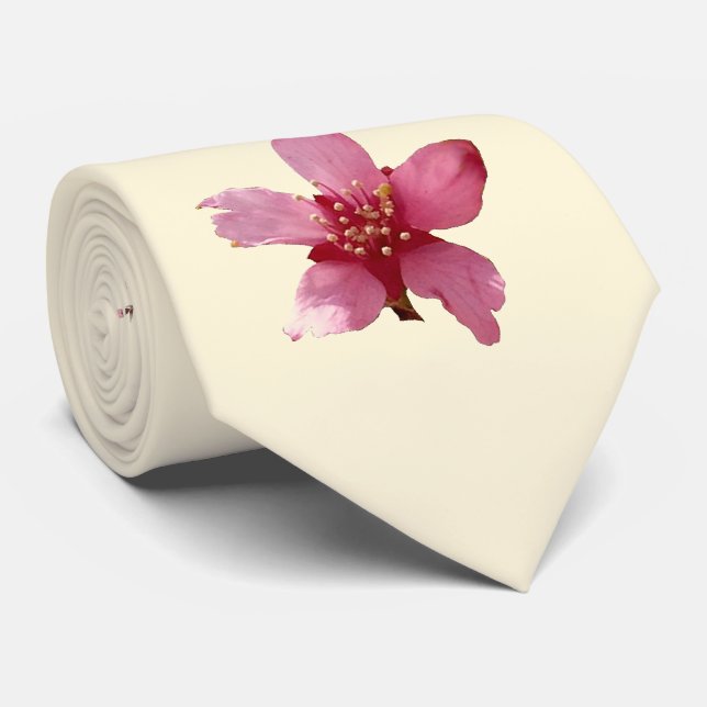 Single-Blüten-Kirschblüten-Krawatte Krawatte (Gerollt)