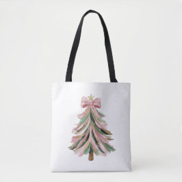 Single Brushstroke Christmas Tree Tote Bag Tasche