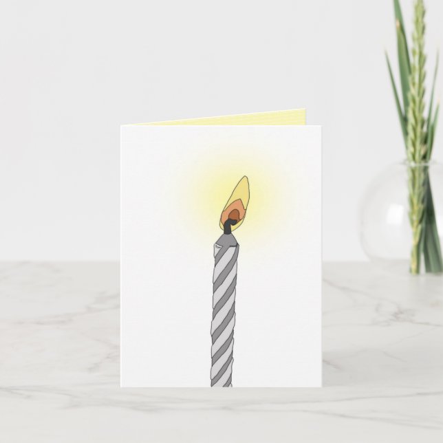 "Single candle" Geburtstagskarte Karte (Vorderseite)