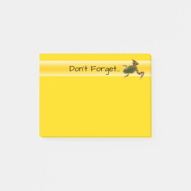 Single, der grüner Frosch-Nahaufnahme-Fotografie Post-it Klebezettel (Vorderseite)