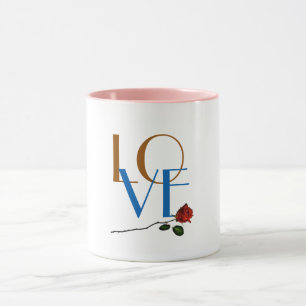 Single der niedlichen Liebe Rose Tasse