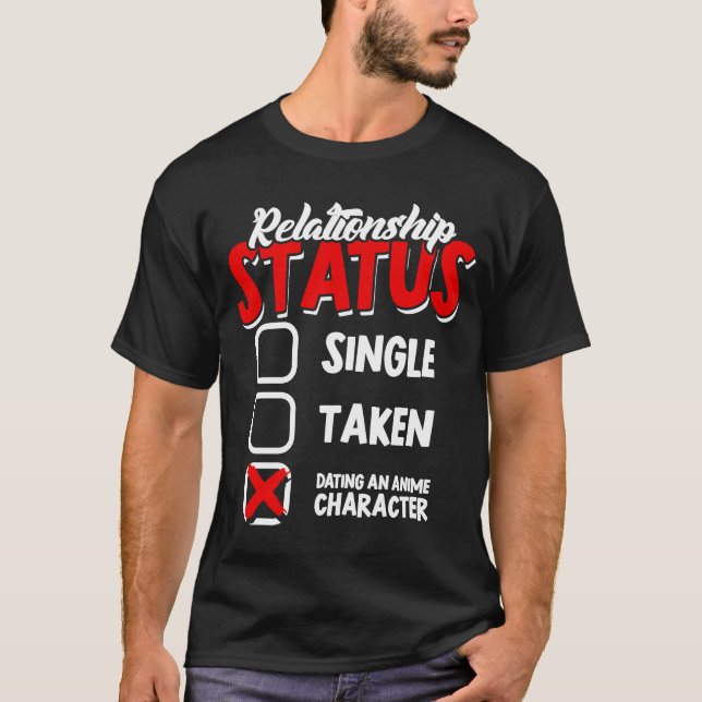 Single des Beziehungsstatus geistig verabredet T-Shirt (Vorderseite)