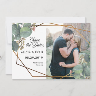 Single Foto Eukalyptus Geoframe Save the Date