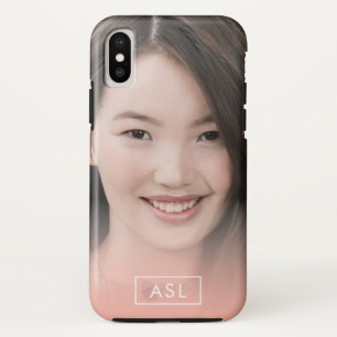 Single-Foto für Monogramm-Peach-Overlay Case-Mate iPhone Hülle