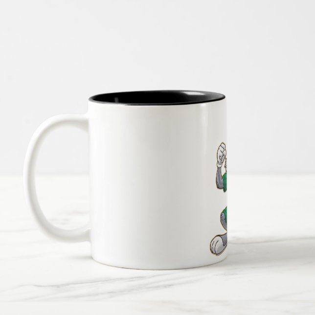 Single Foto Geschenk für Freunde und Familie Zweifarbige Tasse (Links)