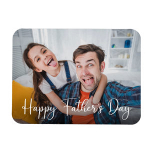 Single Foto glücklicher Vatertag Magnet