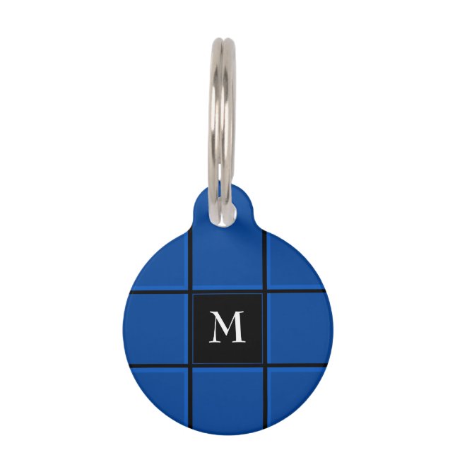 Single für Blau und Schwarze Streifen Haustiermarke (Vorderseite)