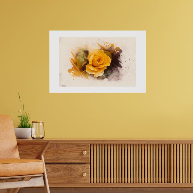 Single Gelb Rose Poster (Von Creator hochgeladen)