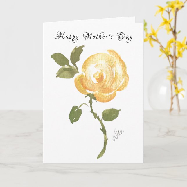 Single Gelbe Muttertagskarte Karte (Gelbe Blume)