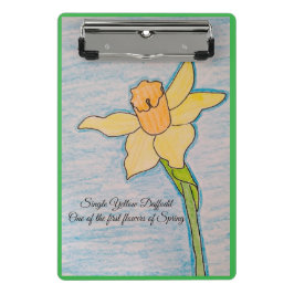 Single Gelbe Nadel mit orangefarbenem Zentrum Mini Klemmbrett