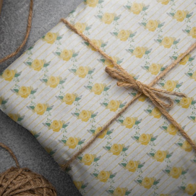 Single Gelbe Rose von Texas Seidenpapier (Von Creator hochgeladen)