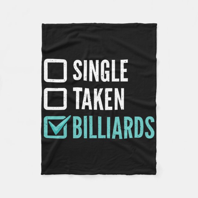 Single genommen Billiards Billard Billard Fleecedecke (Vorderseite)