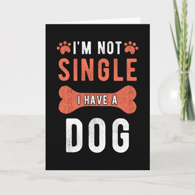 Single-Geschenkhund Karte (Vorderseite)