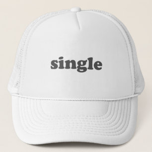 Single, grau, weiß truckerkappe