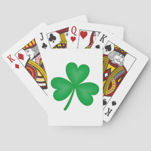 Single Green Irish Kleeblatt Playing Cards Spielkarten
