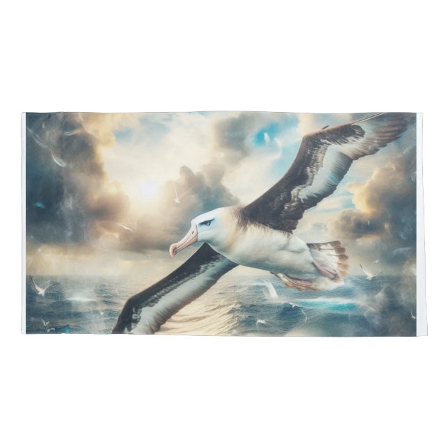 Single-Großbuchstaben für Pillowcase-Vogel-Albatro Kissenbezug (Rückseite)