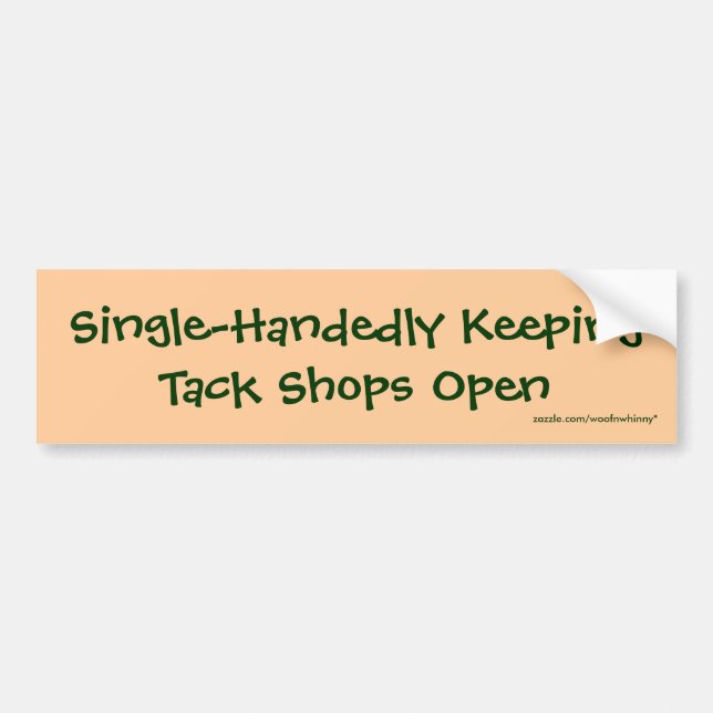 Single-Handetisch Behaltend Tack Shops Open Autoaufkleber (Vorne)