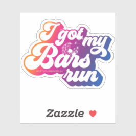 Single - Ich Got meinen Bars-Laufrad - Rosa Vinyl  Aufkleber