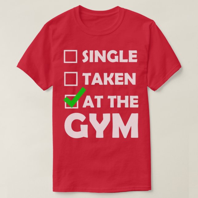 Single im Fitnessraum T-Shirt (Design vorne)